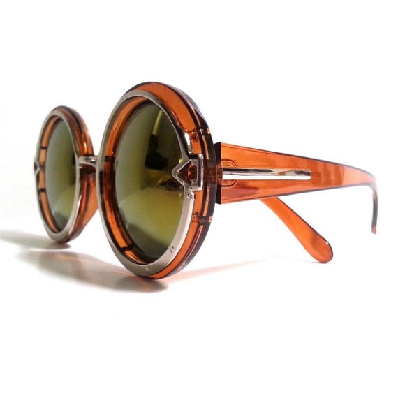 Large Round Double Ring Frame Multicolor Lenses - Picture 2 of 6